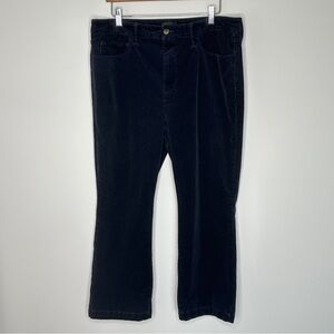 Talbots Navy Corduroy Straight Leg Pants Size 12  Straight Short 25’ Inseam‎
